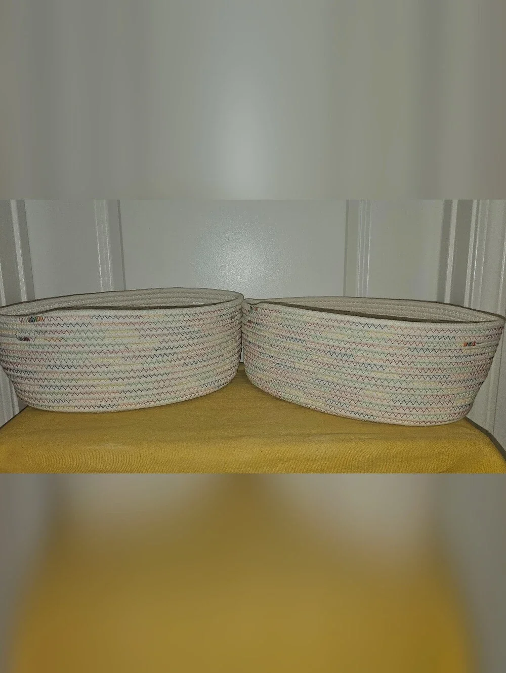 Set Of 2 Cotton Rope Storage Baskets